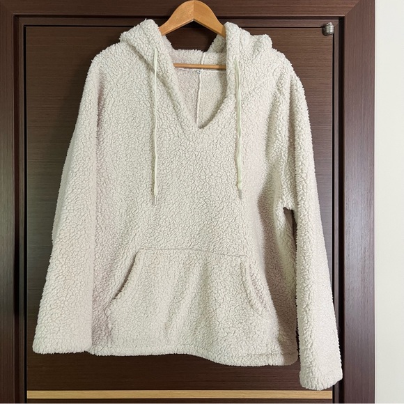 Forever 21 Drawstring Sherpa oversized Hoodie - Picture 1 of 6